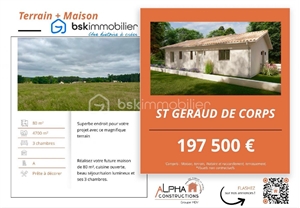 terrain a batir à la vente -   24700  SAINT GERAUD DE CORPS, surface 4730 m2 vente terrain a batir - UBI455423648